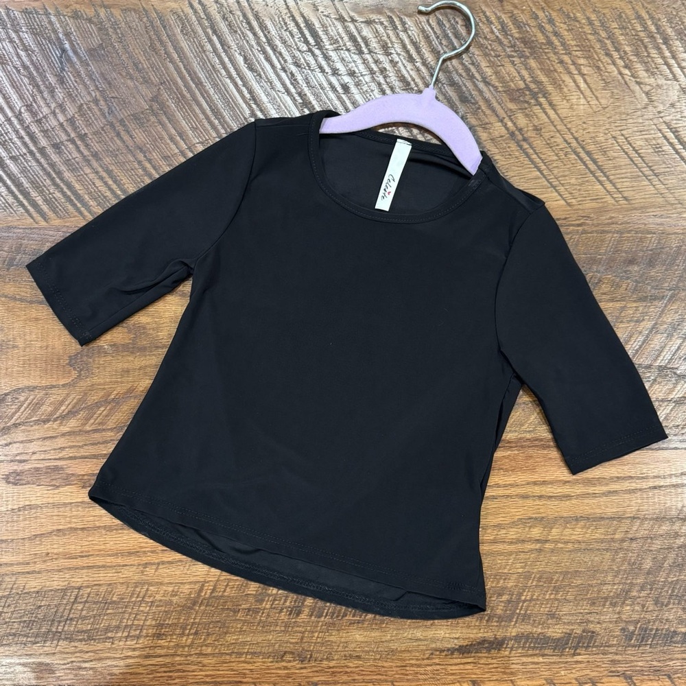 Celeste Black Long Sleeve Tee Classic Design